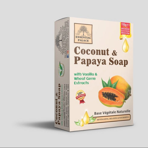 Coconut & Papaya Soap with Vanilla & Wheat Germ Extracts