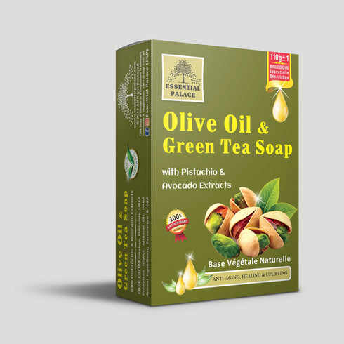 Olive Green & Tea Soap with Pistachio and Avocado Extracts ±110Grams