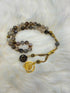 NATURAL ORIGNAL AQEEQ stone tasbeeh 33 beads with beautiful amama