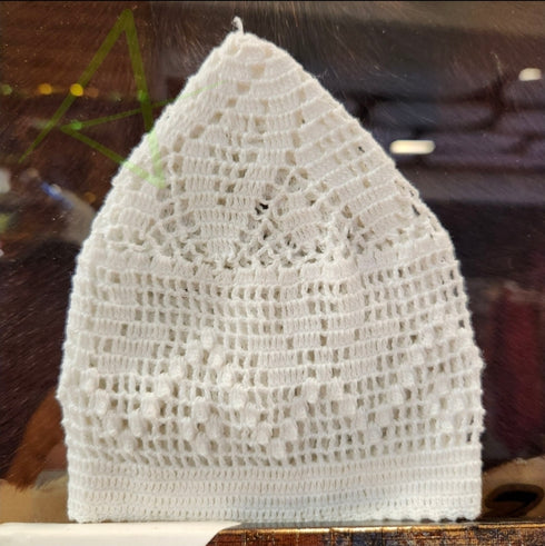 Handmade Knitted Cap / Namaz Topi / Islamic Kufi Prayer Cap