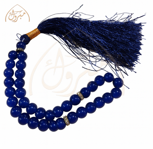 Premium Stone Tasbeeh - 33 Beads, 8/10mm Size - Handcrafted Islamic Prayer Beads with Zikar Beads for Enhanced Spiritual Connection